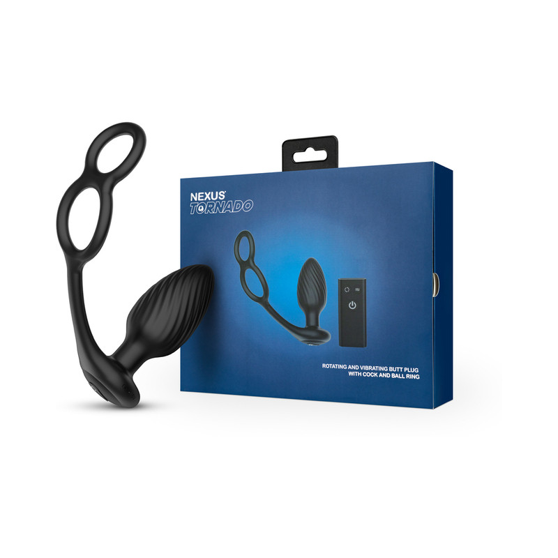 Nexus Tornado Cock & Ball Ring Rotating Vibrating Butt Plug w/Remote Control