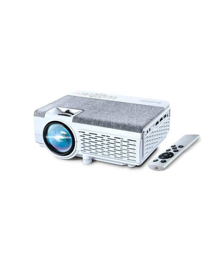 Brookstone All in One Projector Combo Pack With Screen - White