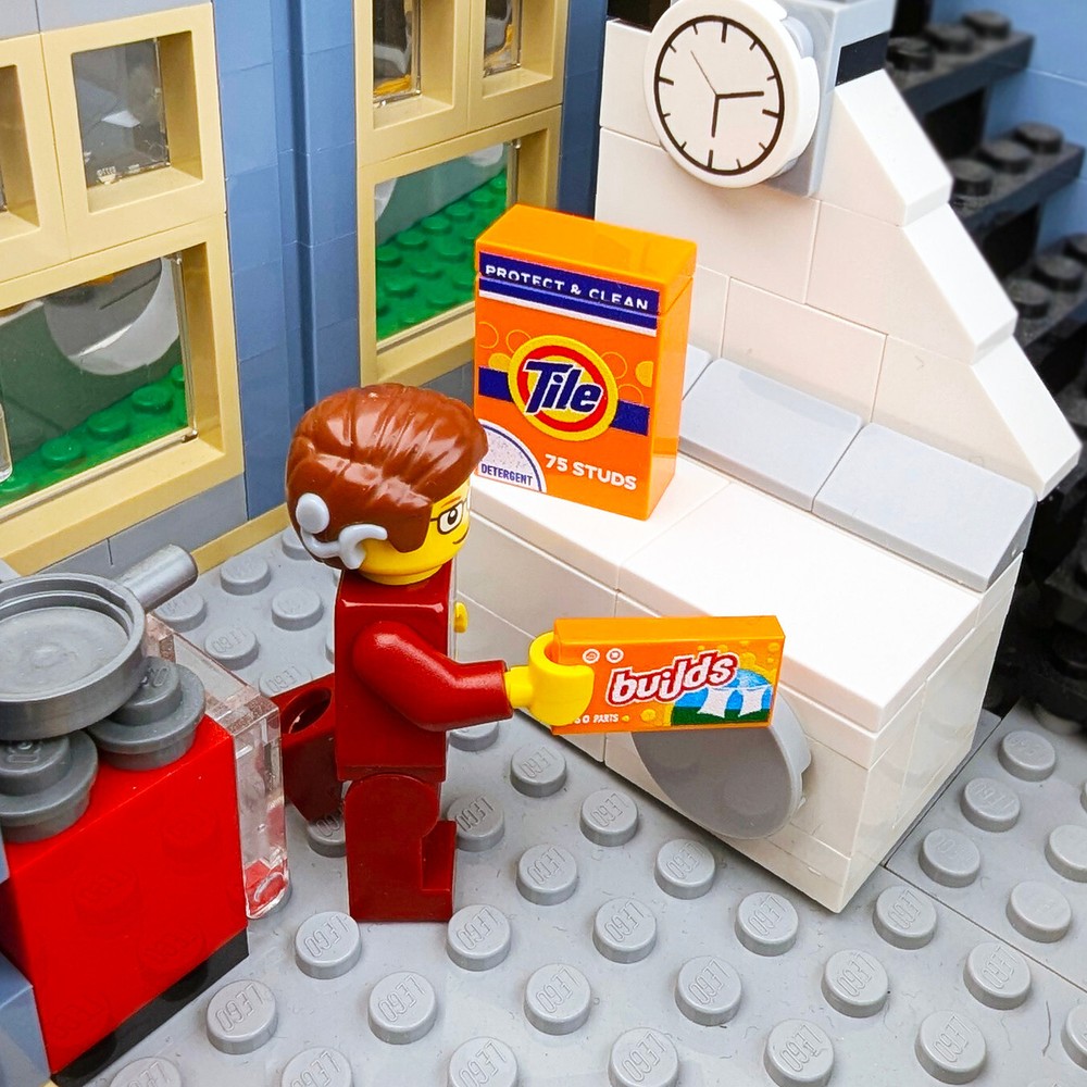 "Tile" Laundry Detergent - Minifig Accessory - Custom Printed - Brick City