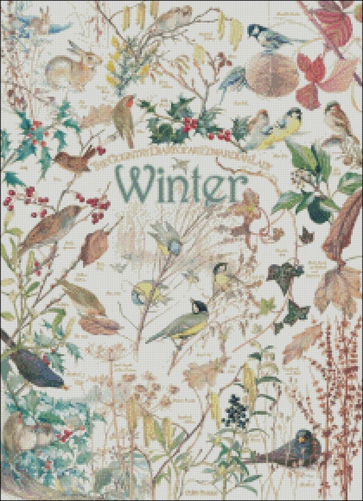 Country Diary Winter - Chart Counted Cross Stitch Patterns Needlework DIY DMC