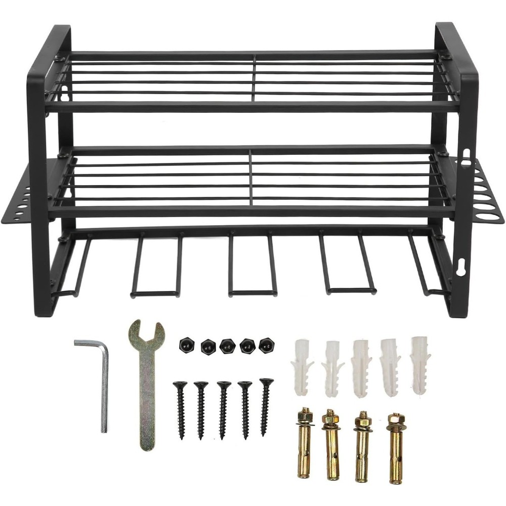 3-layer 4-slot storage rack - Wall-mounted tool storage rack