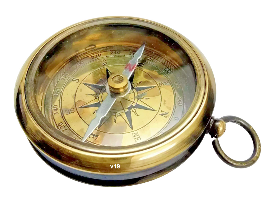 Vintage Handcrafted Brass Compass – Ideal Nautical Gift for Explorers"