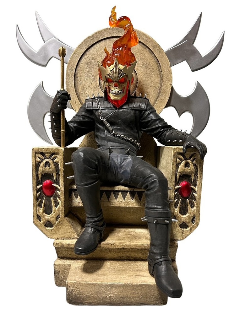 Sideshow Collectibles Ghost Rider On Throne Exclusive Comiquette Marvel Sample