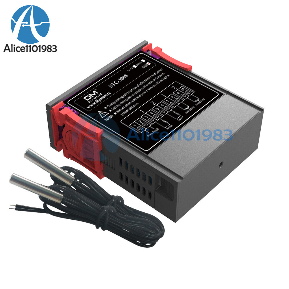 STC-3008 AC110-220V Digital Temperature Controller Thermostat Instrument Sensor