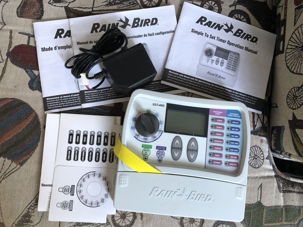 Rain Bird Irrigation Timer 4-Station Indoor Simple-to-Set Controller SST - 400i