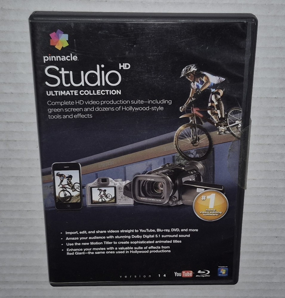 PINNACLE STUDIO HD Ultimate Collection 14 DVD ROM, RARE OOP Software