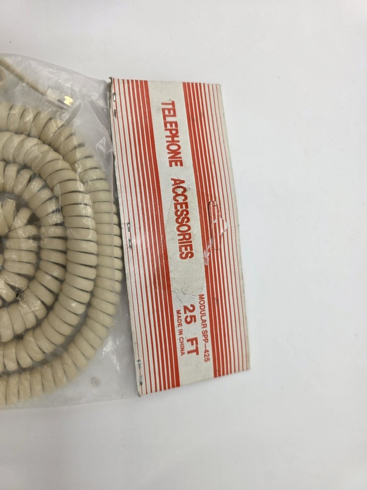 NEW 25 ft Modular Coil Phone Cord. NIB