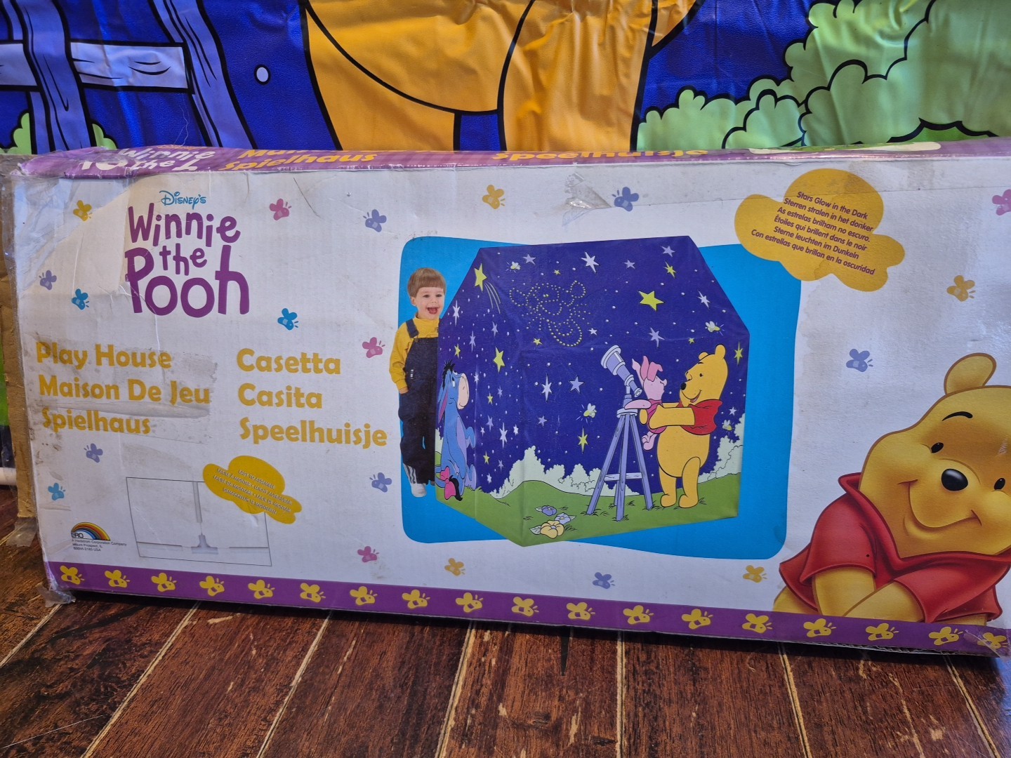 Vintage Disney Winnie The Pooh Playhouse Tent Glow In The Dark - Rare -
