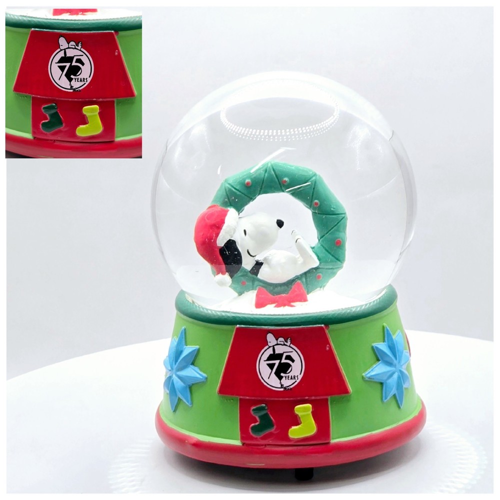 Snoopy 75Th Anniversary Snow Globe