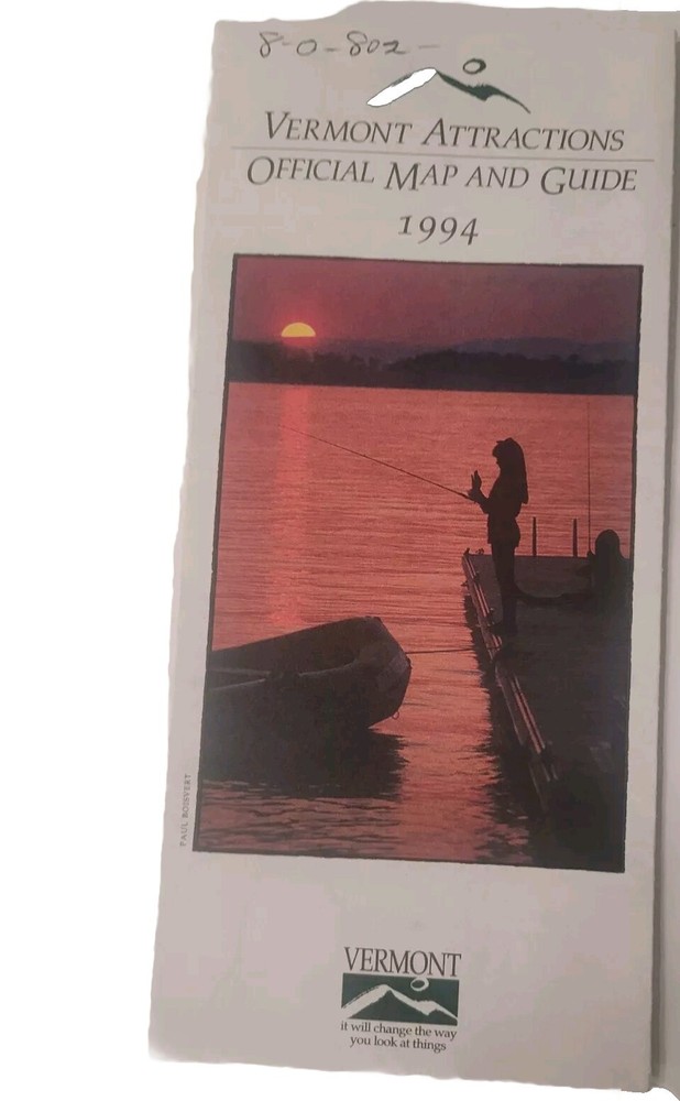 Vermont Attractions Official Map and Guide 1994