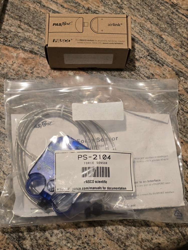 PASCO Force Sensor PS-2104 with PASPORT interface Airlink PS-3200