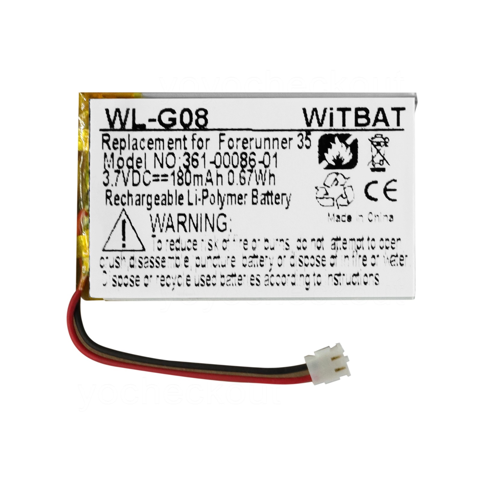 361-00086-01 Battery with Tool For Garmin Forerunner 235 Sports Vivoactive4 4S