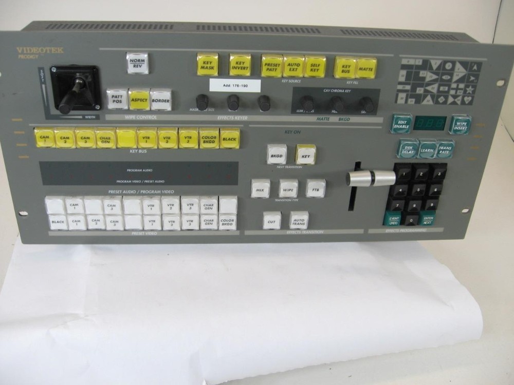VideoTek Prodigy Control Unit 9970052 Video Editing Controller