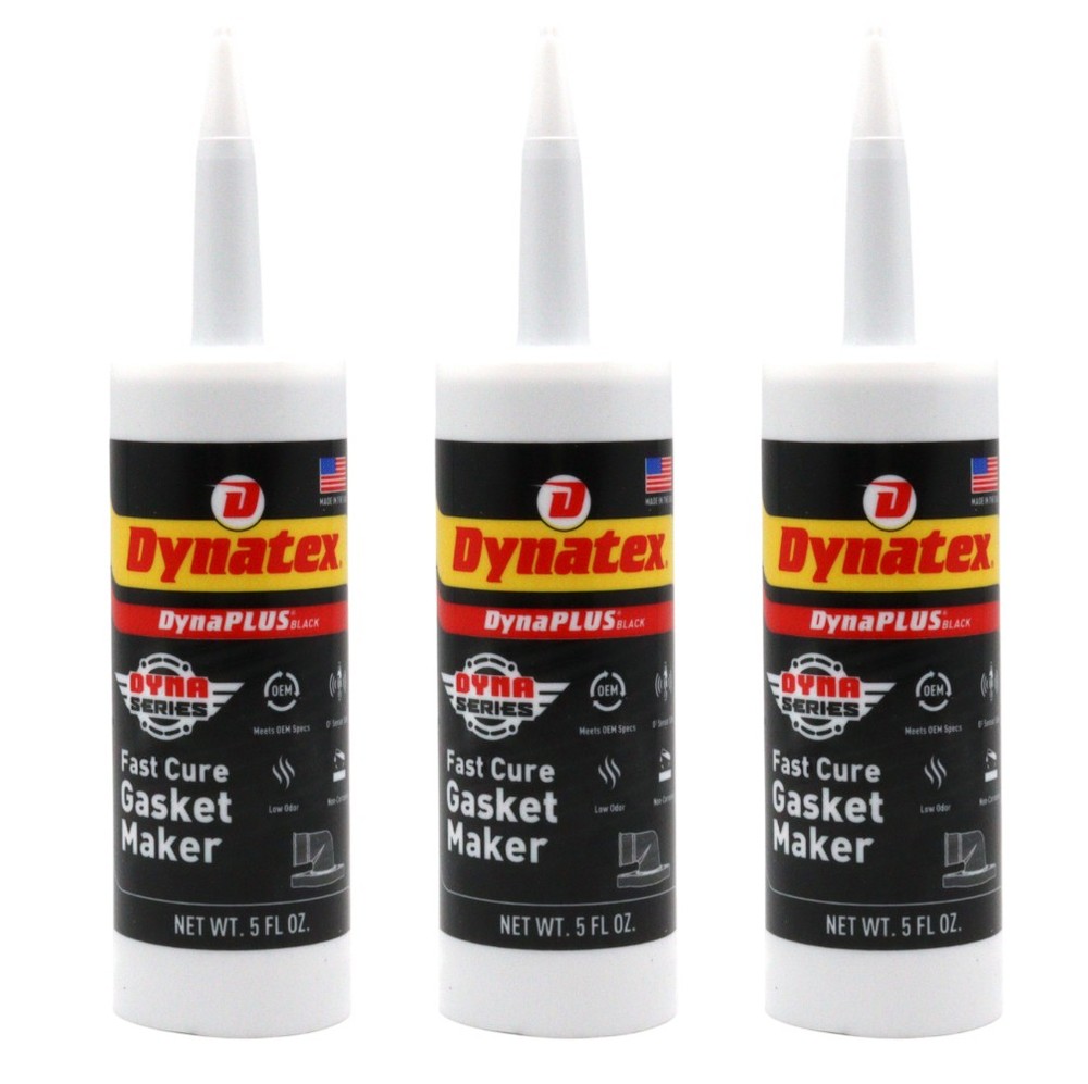 Dynatex DynaPlus Fast Cure Gasket Maker 5 oz Sensor Safe & Low Odor (3-Pack)