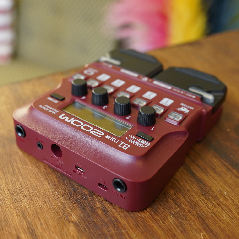 ZOOM B1 FOUR Red Base Multi Effects Processor Pedal Brand New
