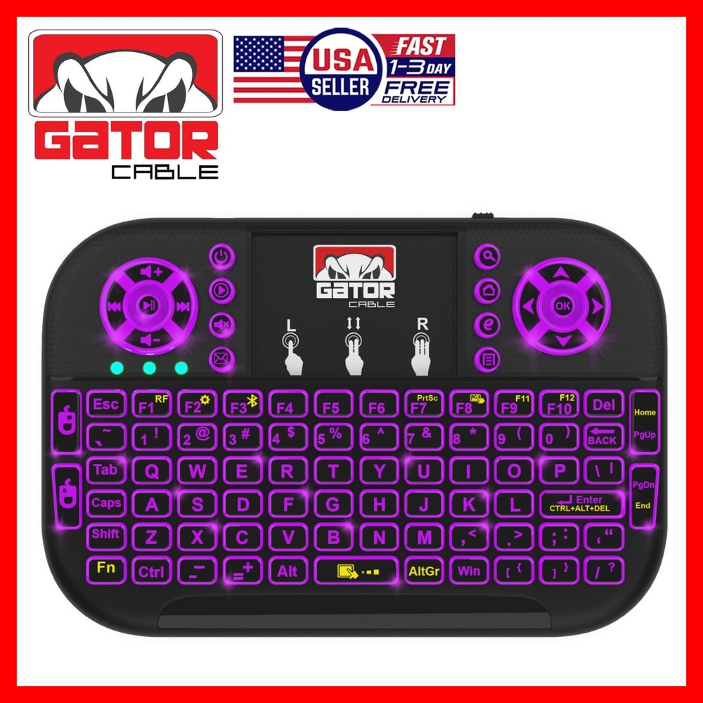 Mini Wireless Bluetooth Keyboard Remote Touchpad Smart-TV Android TV PC Backlit