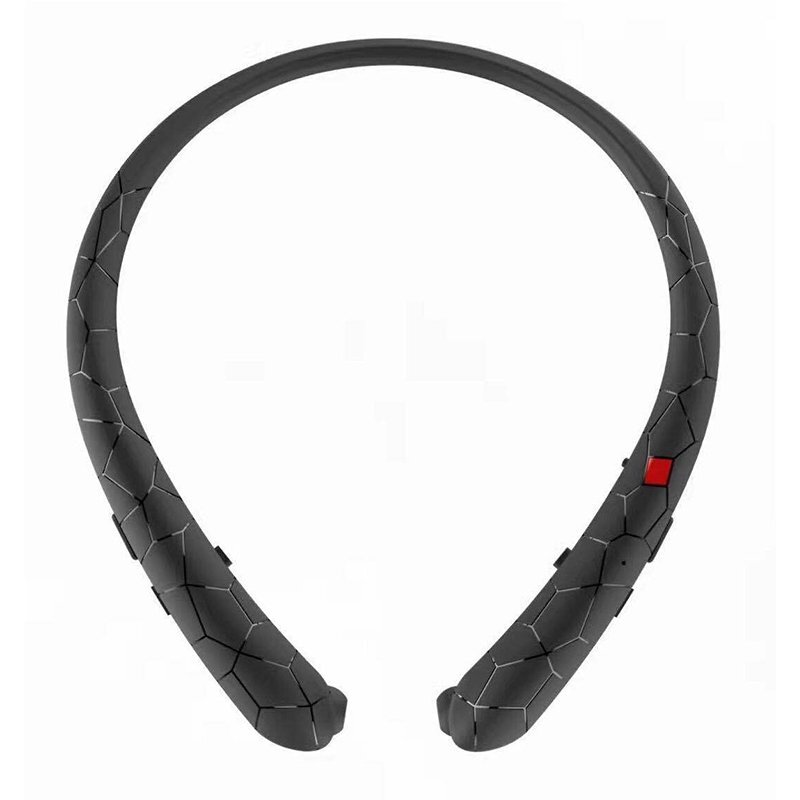 Sweatproof Retractable Headset Wireless Headphone Bluetooth Earbuds Neckband Mic