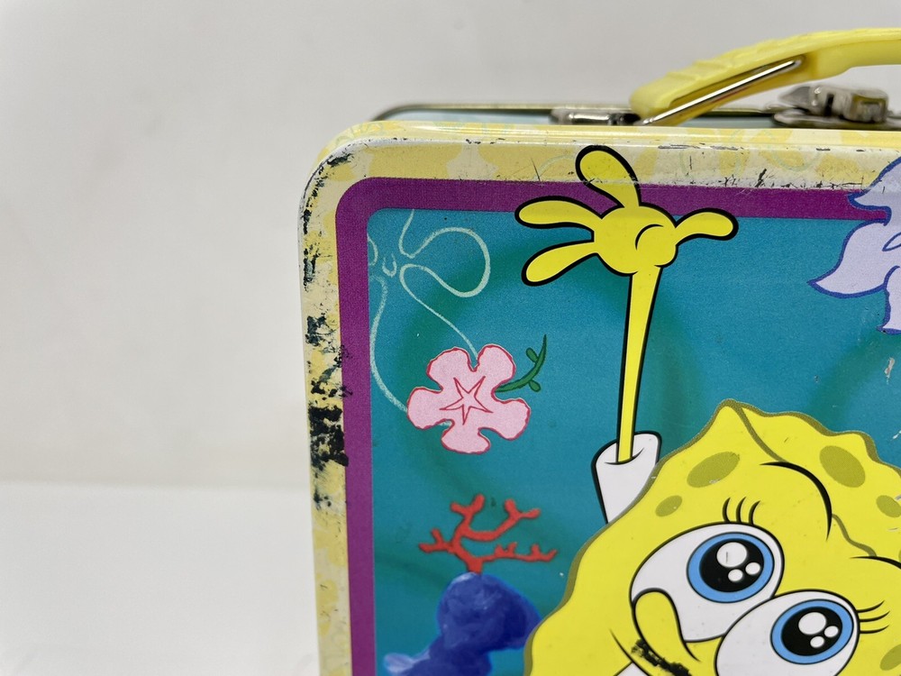 SpongeBob SquarePants and Patrick Tin Box Lunchbox 2007 Nickelodeon EMBOSSED