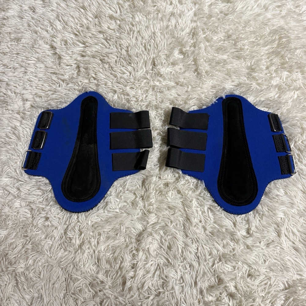 Large Blue Horseback Riding Front Splint Boots