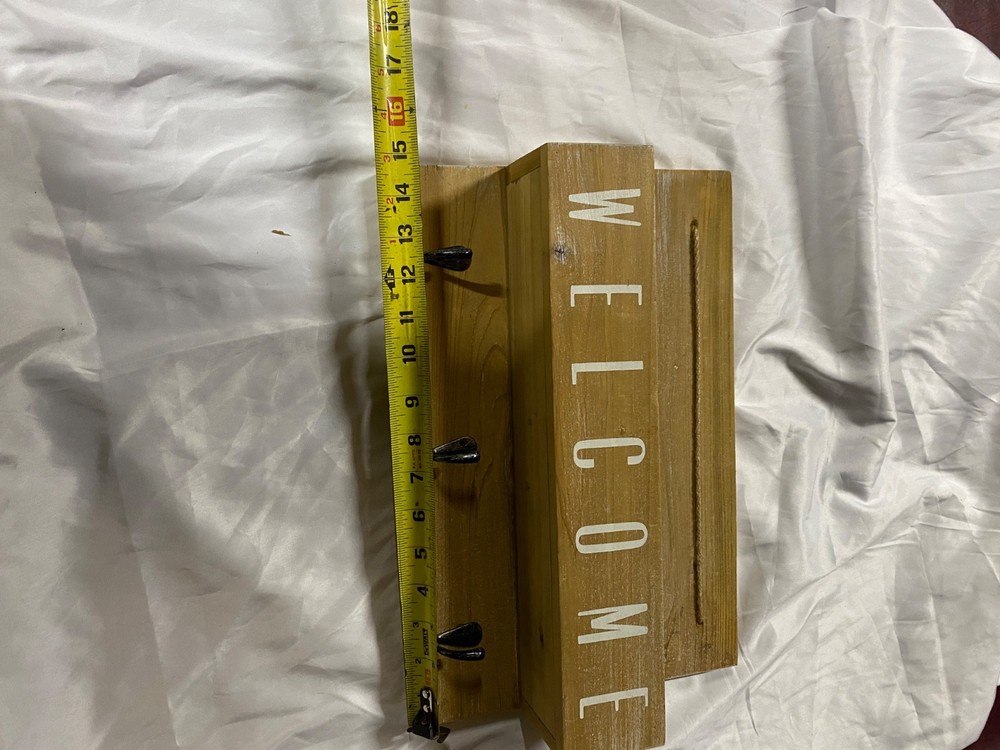 Wall-mounted Key Mail Shelf, Rustic Rack for Keys Letters Bills Coats