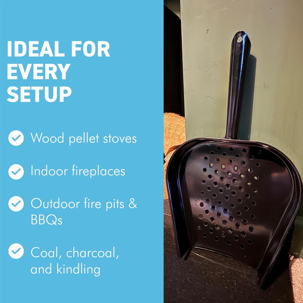 𝗪𝗢𝗢𝗗𝗙𝗜𝗥𝗘 𝗣𝗘𝗟𝗟𝗘𝗧 𝗔𝗡𝗗 𝗖𝗢𝗔𝗟 𝗦𝗛𝗢𝗩𝗘𝗟 Enamelled Steel Scoop