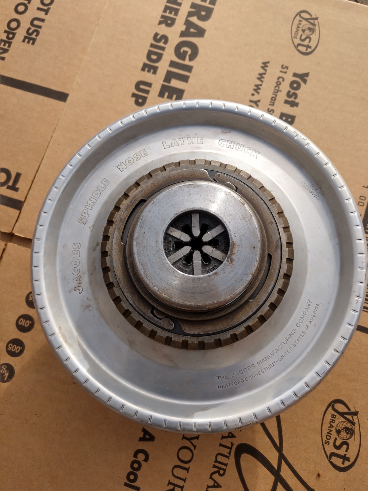 JACOBS #91-T0 RUBBER FLEX COLLET SPINDLE NOSE LATHE CHUCK w/ L0 MOUNT