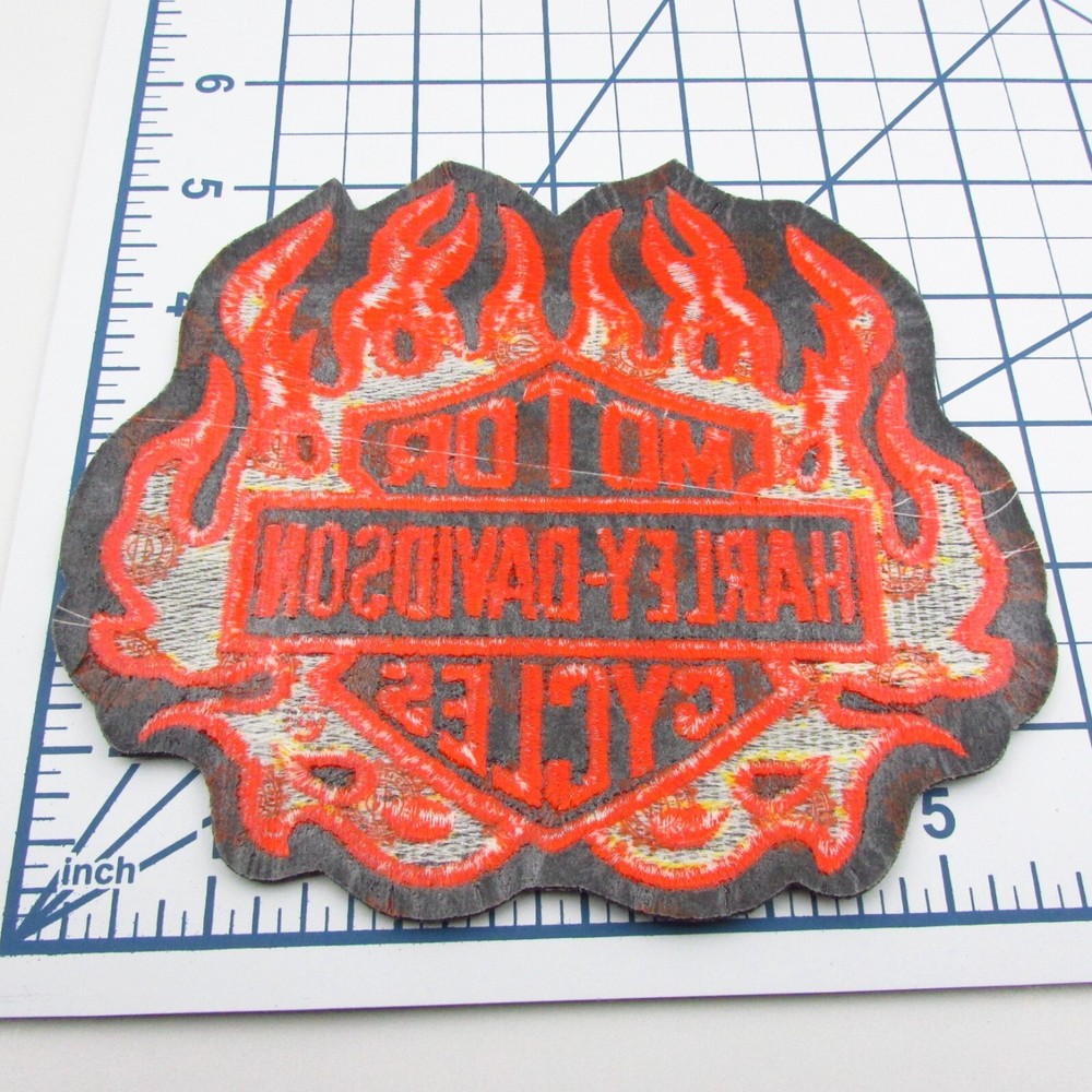 Vintage Authentic Harley Davidson Patch HD ( Bar And Shield Flames )