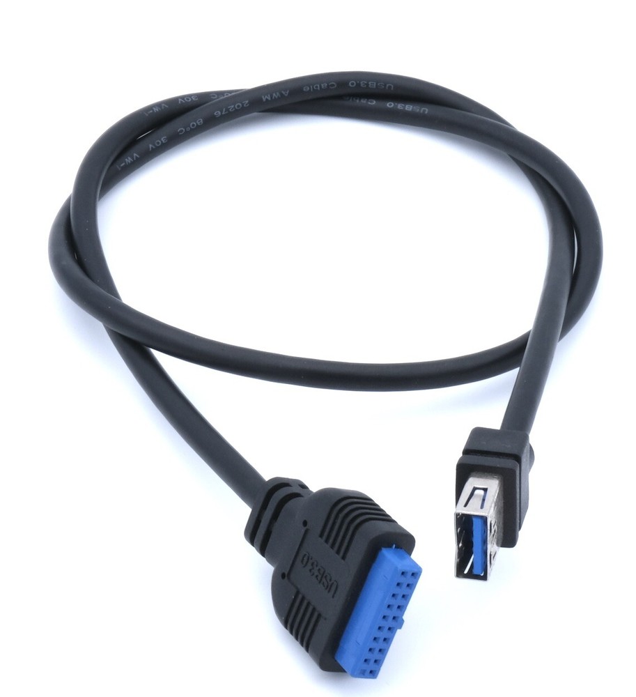 USB 3.0 Panel Mount to 20 Pin Motherboard Header Cable 60cm Front Panel