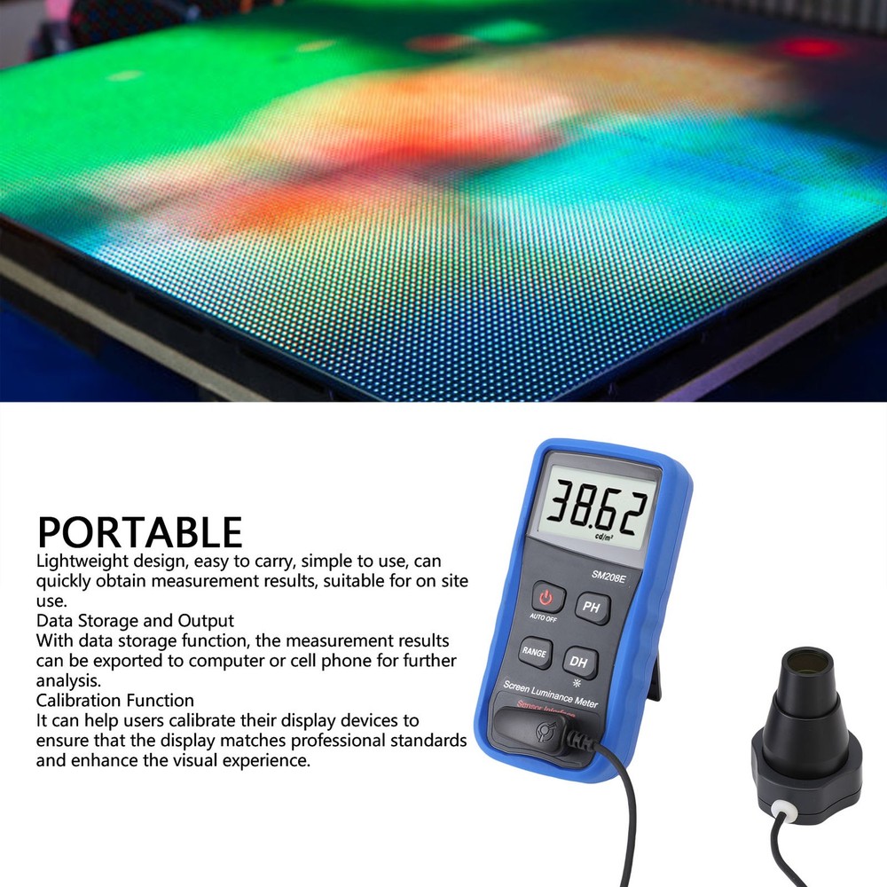 Screen Brightness Meter Color Screen Luminance Meter High Accuracy Data