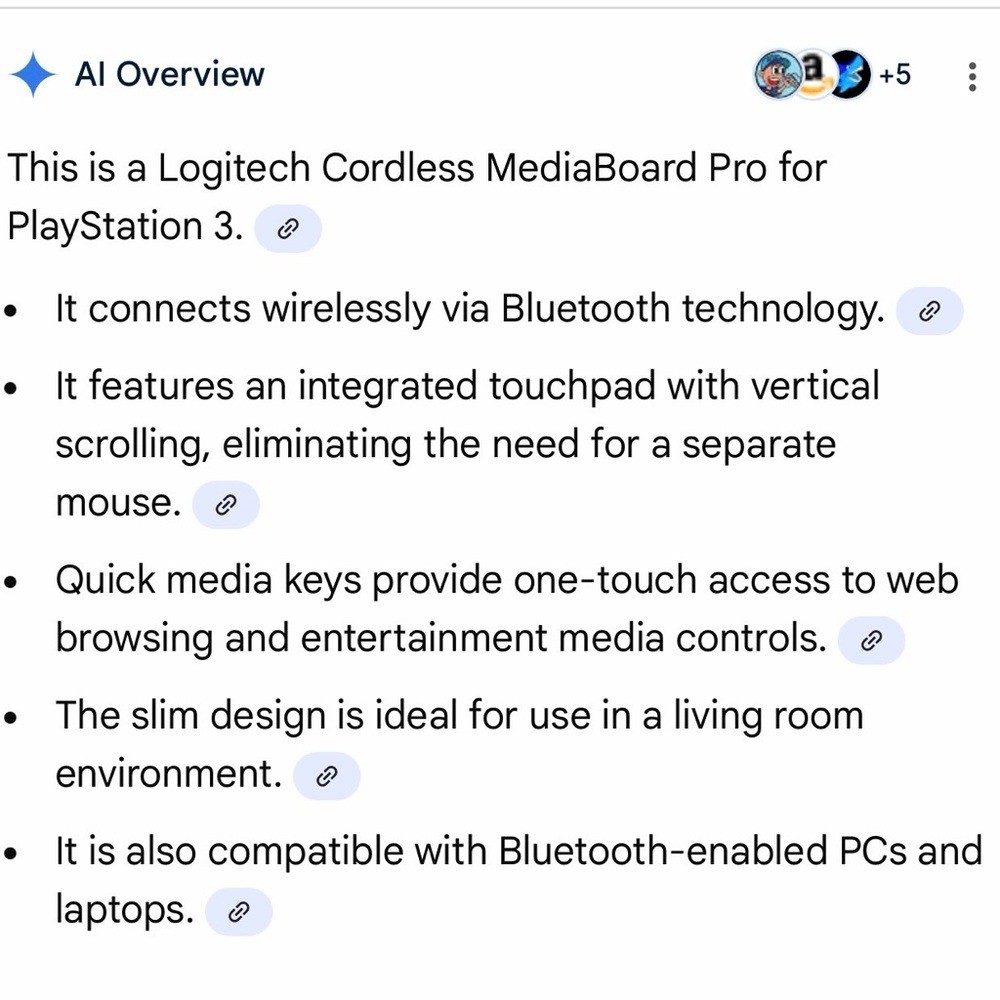 Logitech Cordless MediaBoard Pro for PlayStation 3
