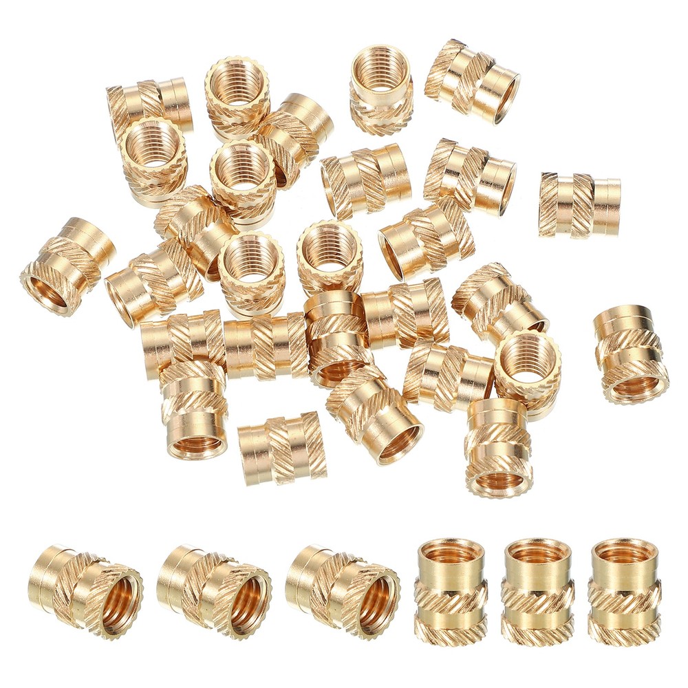 40 Pcs Brass Threaded Insert M8x12x10 mm for Plastic Components