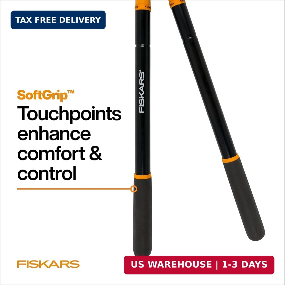 Fiskars Loppers for Tree Trimming, Heavy Duty, with Extendable Handle (24.5"-37"