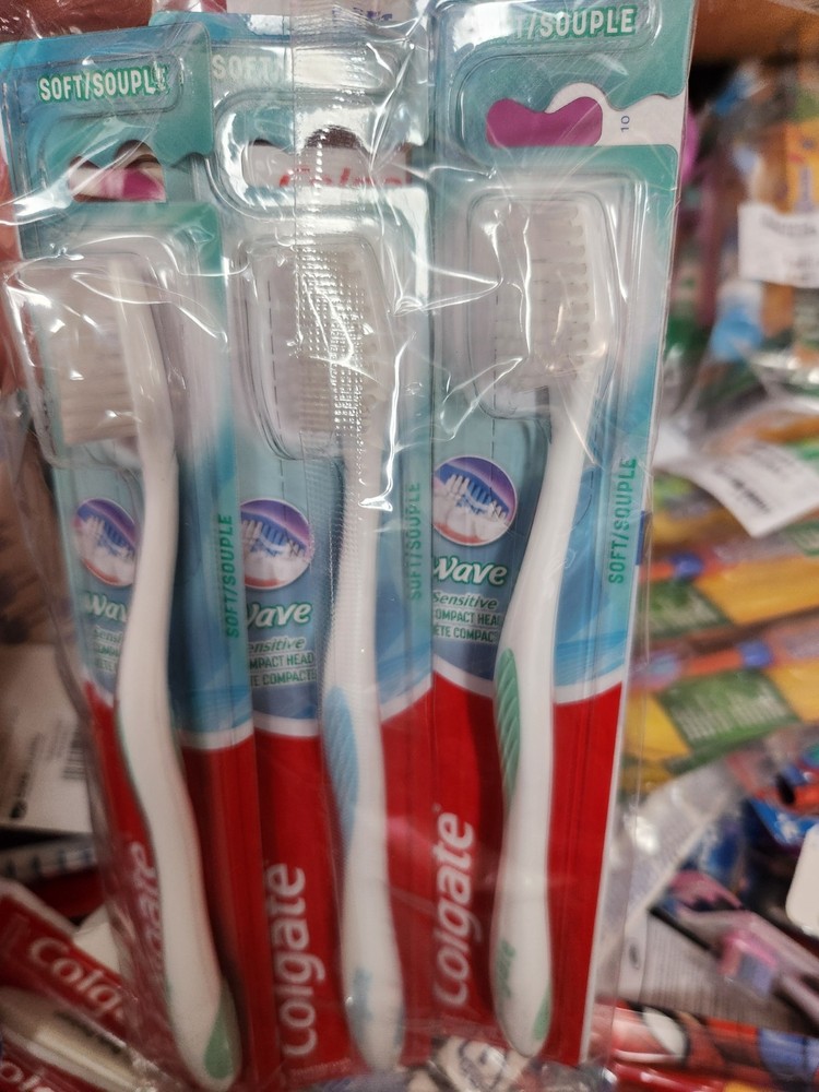 6 Pack Colgate Wave Soft SENSITIVE Compact Head Toothbrushes