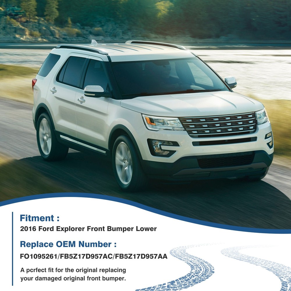 Black Front Bumper Plastic For 2016 EXPLORER LOWER FO1095261