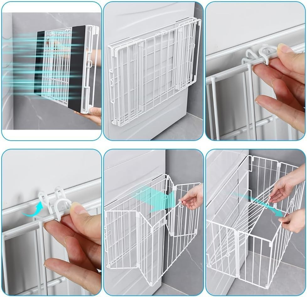 Extra Large Magnetic Laundry Basket - Foldable Metal Organizer Caddy