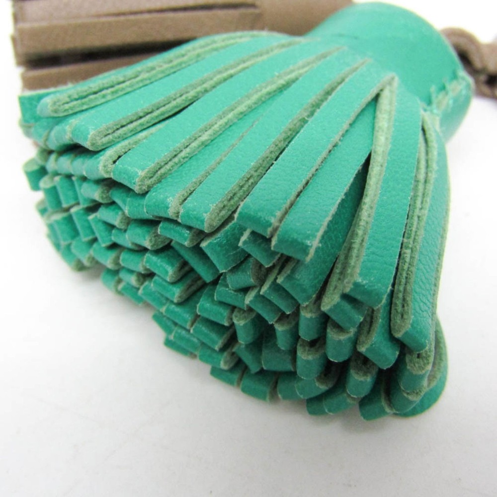 Hermes Carmen Unodos Keychain Beige Green