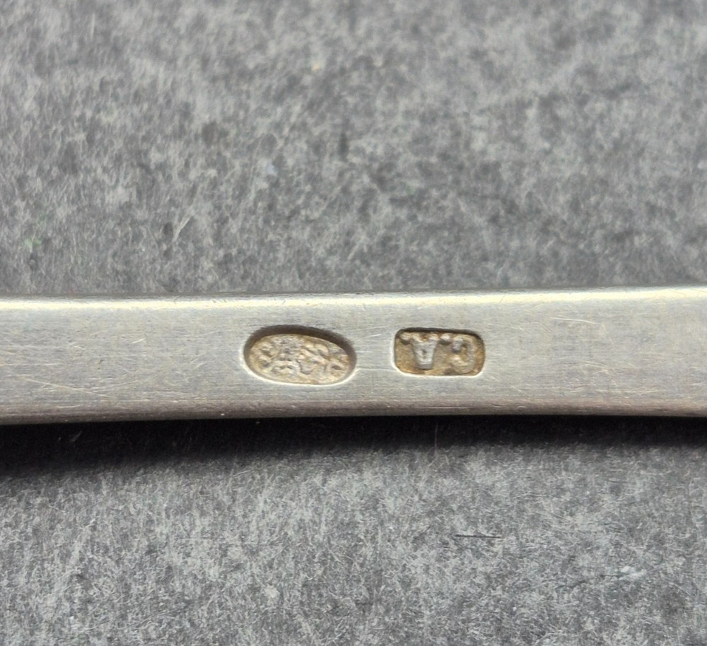 Teaspoon imperial old Russian spoon with monograms Silver 84 - 25g
