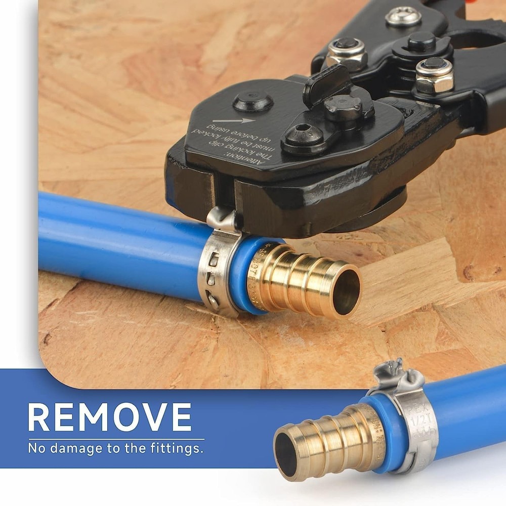 Durable PEX Cinch & Removal Tool with 20+ Clamp Kit for Efficient Plumbing