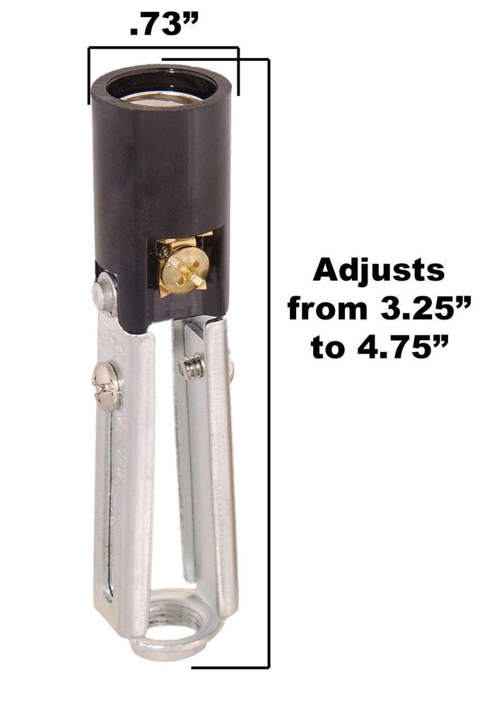 B&P Lamp® Keyless Candle Socket, Adjustable