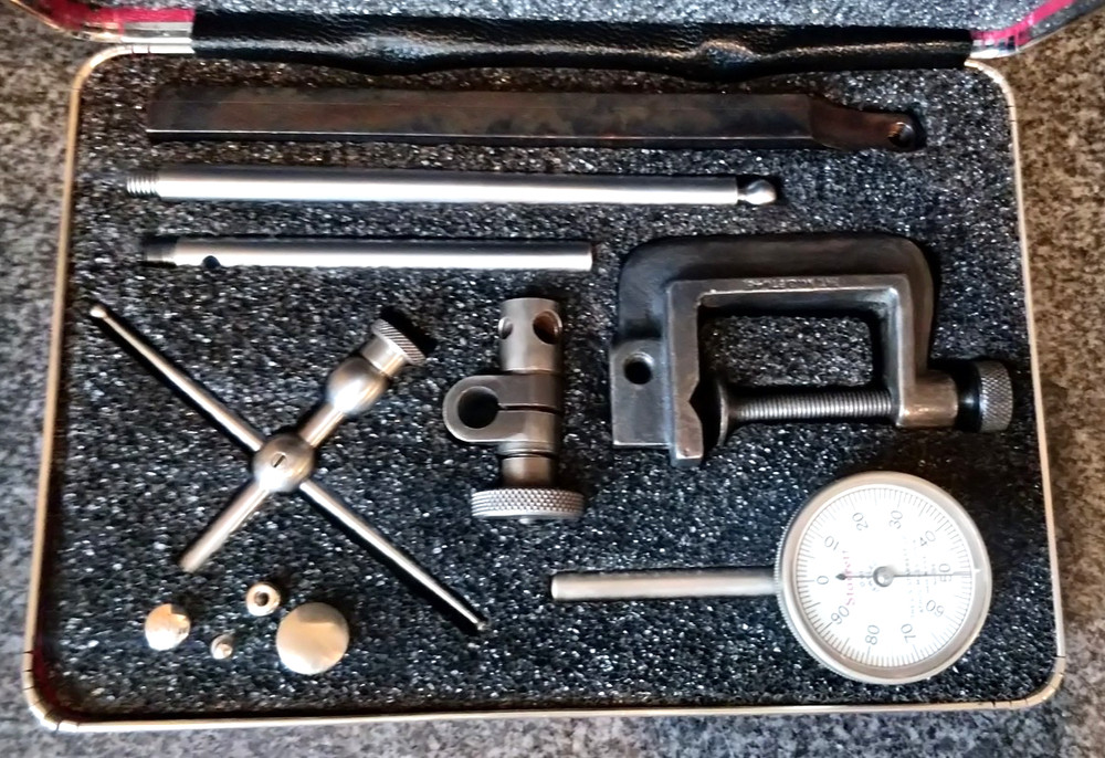 COMPLETE TESTED ~ Starrett 196A5Z / 196  Universal Back Plunger Dial Indicator