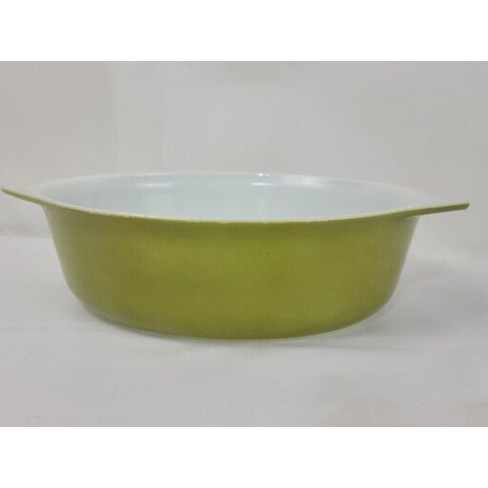 Vintage Pyrex Solid Avocado Green Verde 045 Oval Casserole 2.5qt