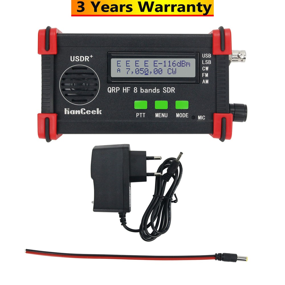 USDX+ USDR HF QRP SDR Transceiver SSB/CW 8-Band 5W DSP SDR FT8 USB LSB Transceiv