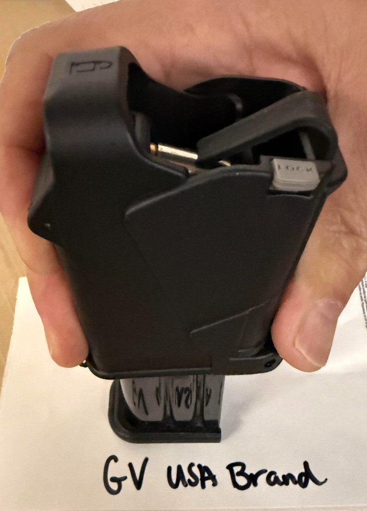 Gunvault Universal Mag Loader Fits 9mm to 45 Single/Double Stack Black unbranded