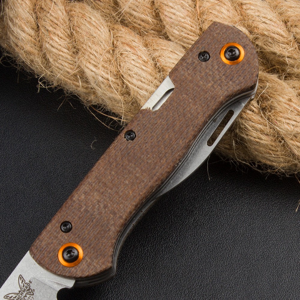 Multi Function Two Blade Camping Edc Small Pocket Folding Knife Micarta Handle