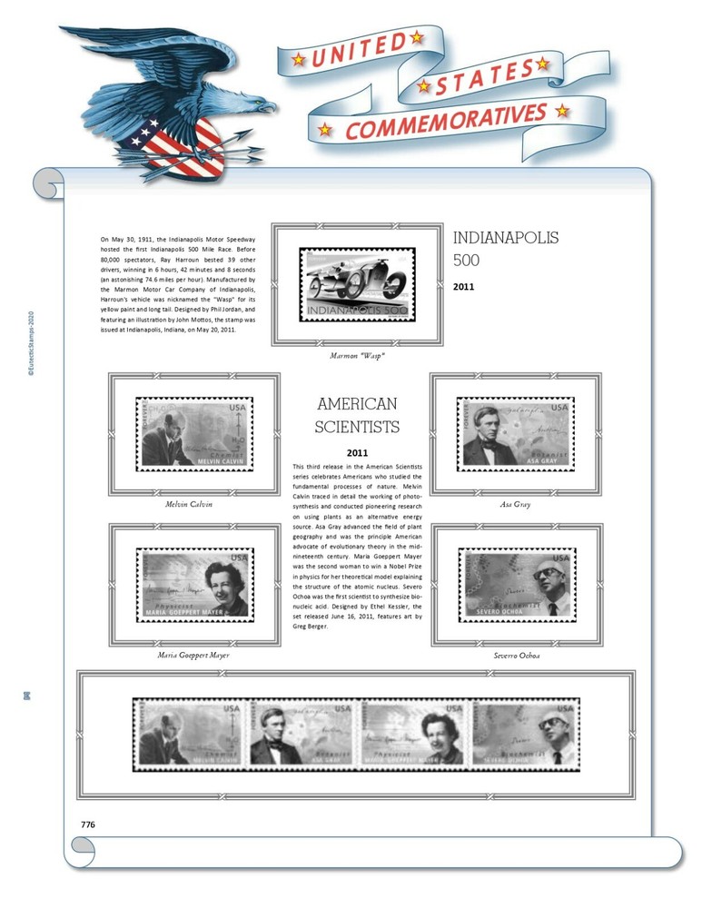 2011 U.S. Commemorative Singles COMPLETE Supplement (White Ace Alternative)