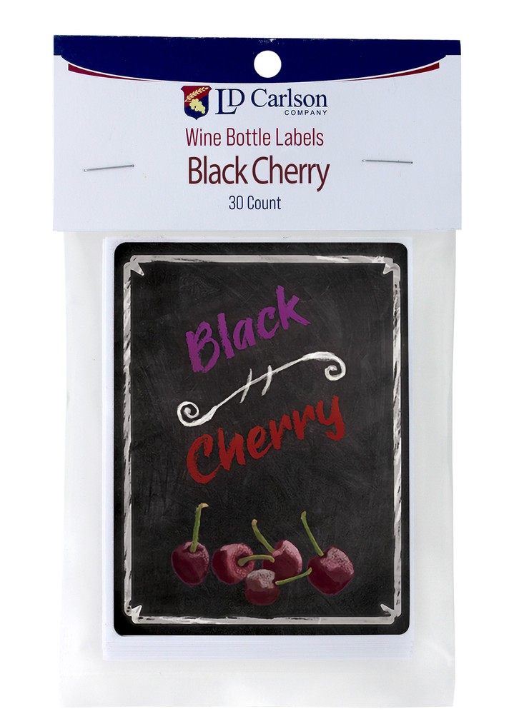 Black Cherry Wine Labels 30/Pack Mist Collection