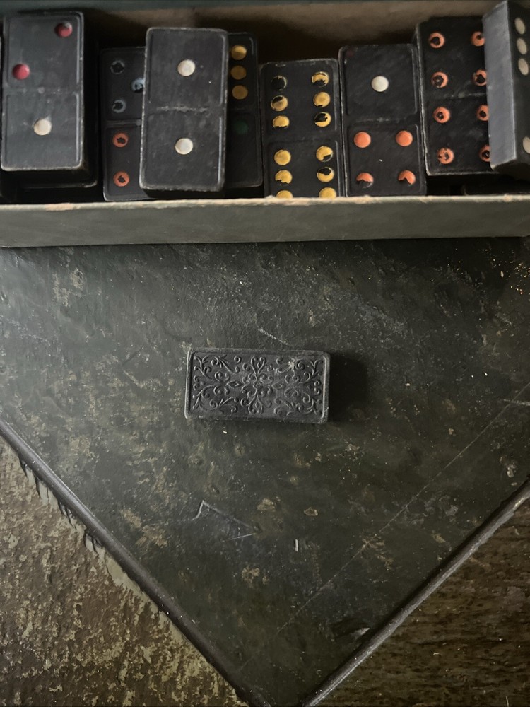Old vintage dominoes