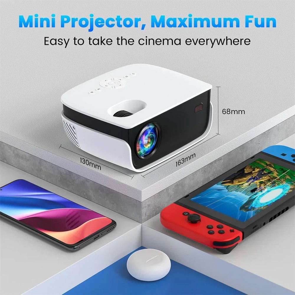 🔥TOPVISION 1080P Mini Projector with Bluetooth,Keystone Correction, 240 inch🔥