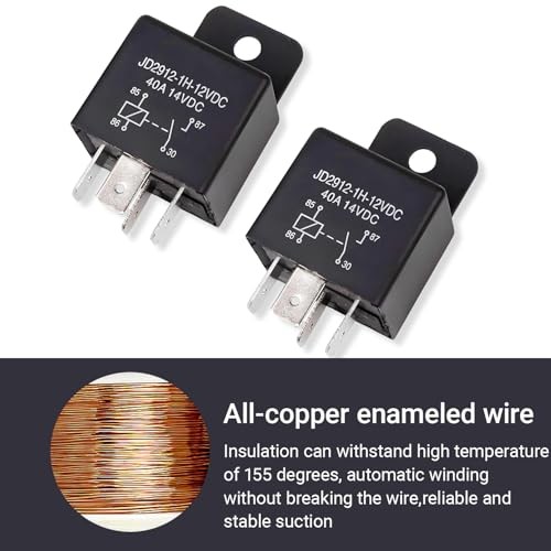 JD2912 Automotive Relay 4 Pin 12V 40A SPST, JD2912-1H-12VDC 40A 14VDC, Car