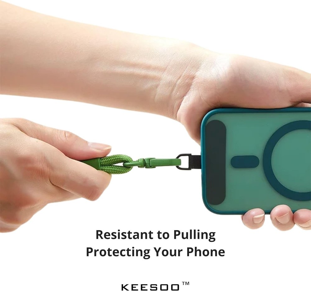 360° Rotatable Clear TPU Phone Tether Tabs for Lanyards 2 Pack